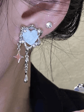 Ohrringe mit Quasten-Stern- und Herz-Charm